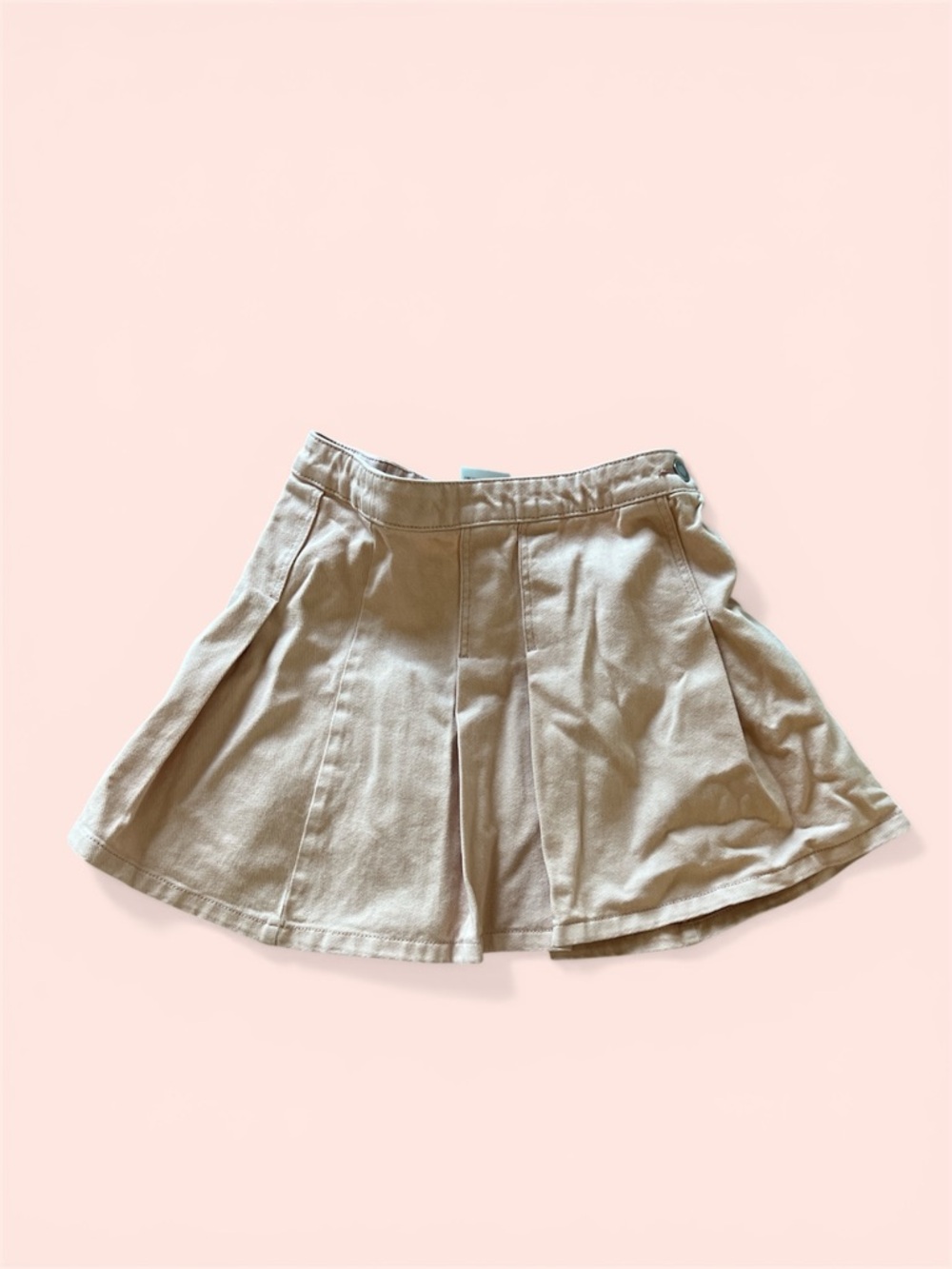 H&M Beige Pleated Skirt (no lining; no bloomers)